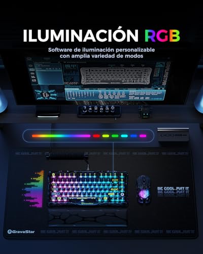 Detalle 1 de GravaStar Mercury K1 Lite Teclado Mecánico Gaming 75%