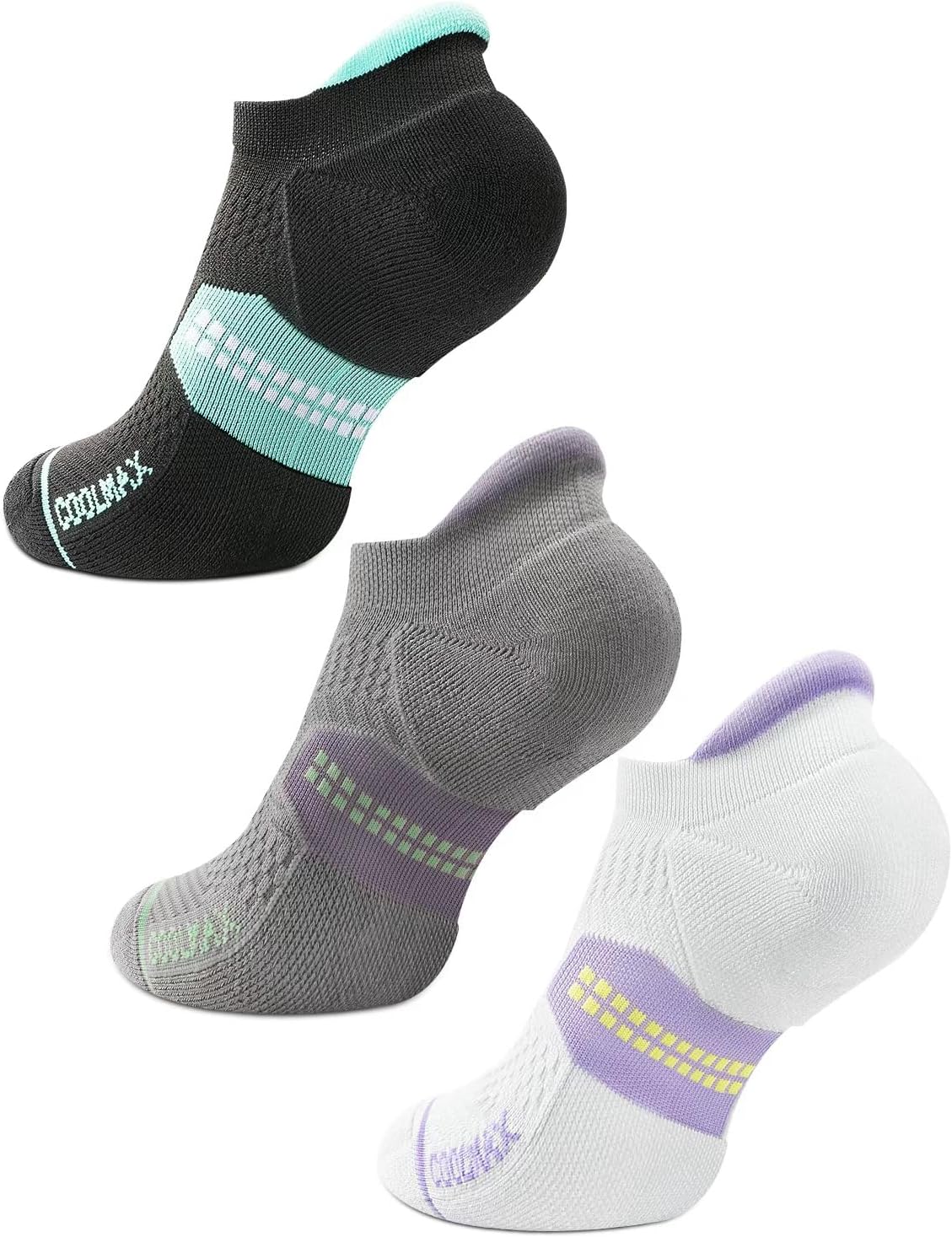 Detalle de Juclise Calzini da corsa invisibili a compressione con Coolmax e viscosa di bambù (donna)