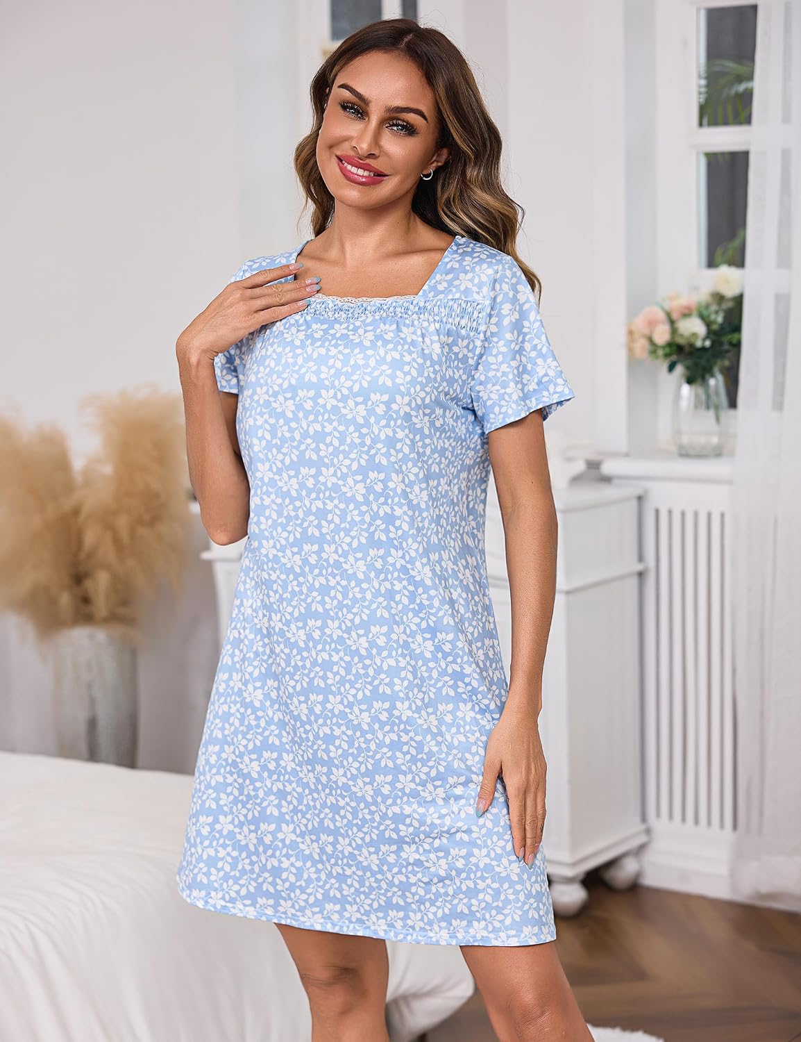 Detalle 2 de Litherday Camisón Mujer S-XXL algodón 95% 5% elastano