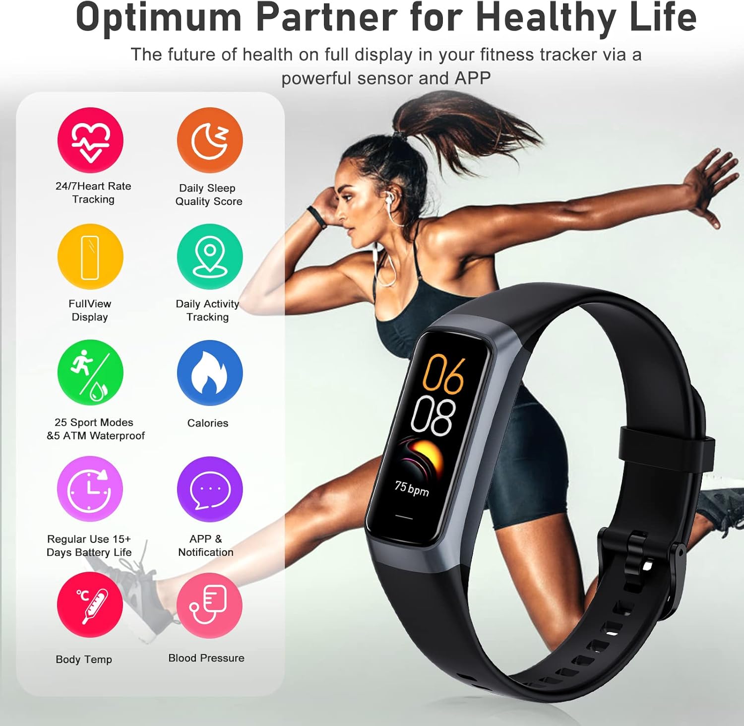 Thumbnail 1 de Spurkey Fitness Tracker with 24/7 Heart Rate and Health Monitoring