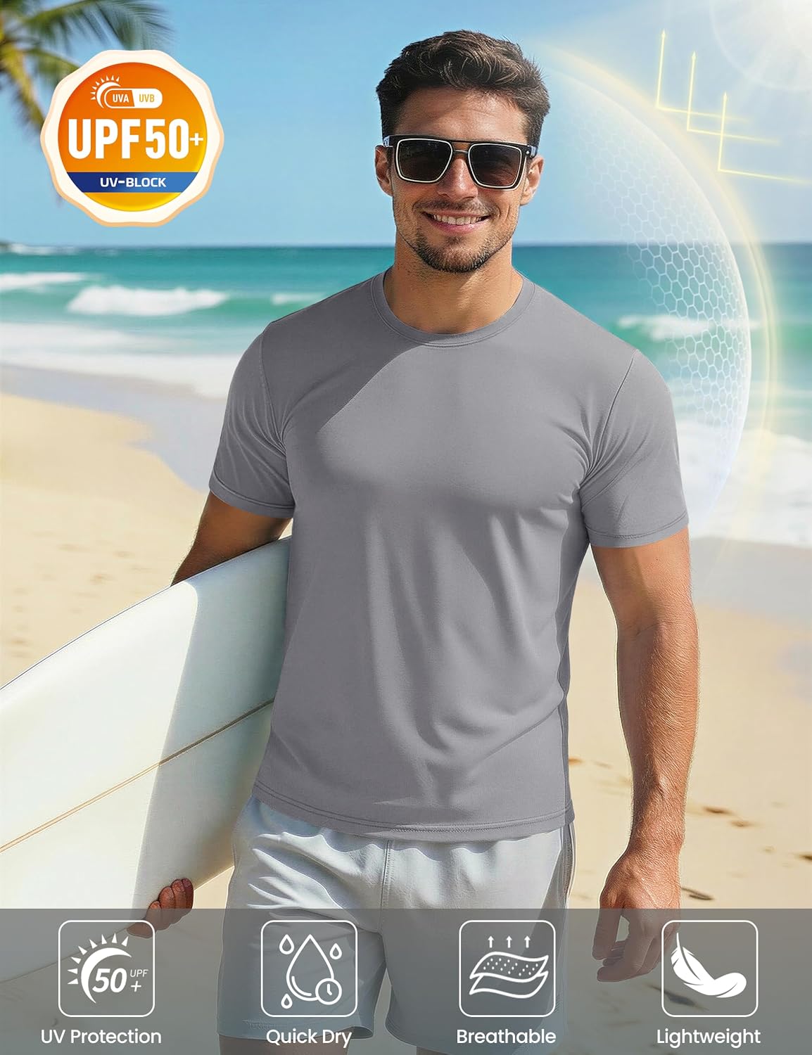 Thumbnail 4 de MAGCOMSEN Men’s UPF 50+ Quick-Dry Short Sleeve Performance T-Shirt