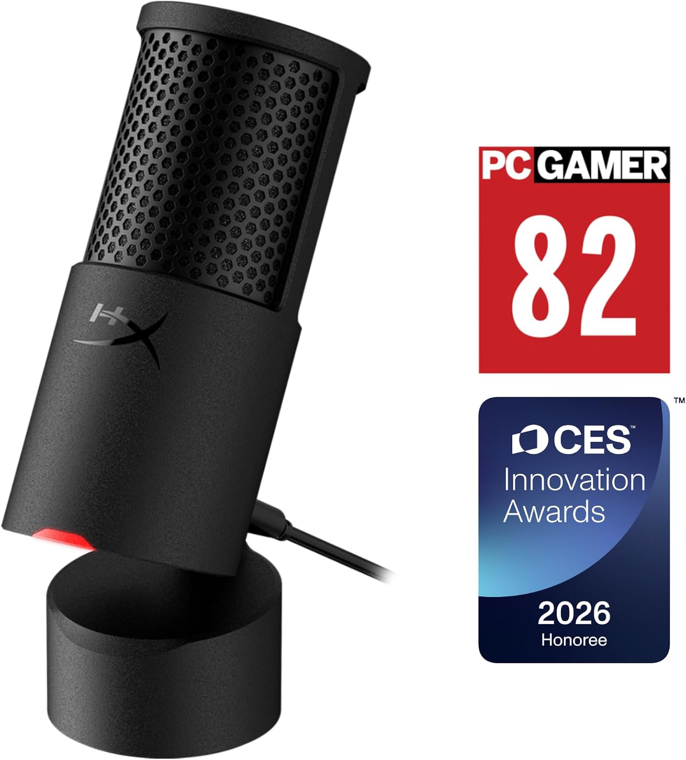 Detalle 2 de HyperX Solocast 2: micrófono USB cardioide para streaming y podcast en negro