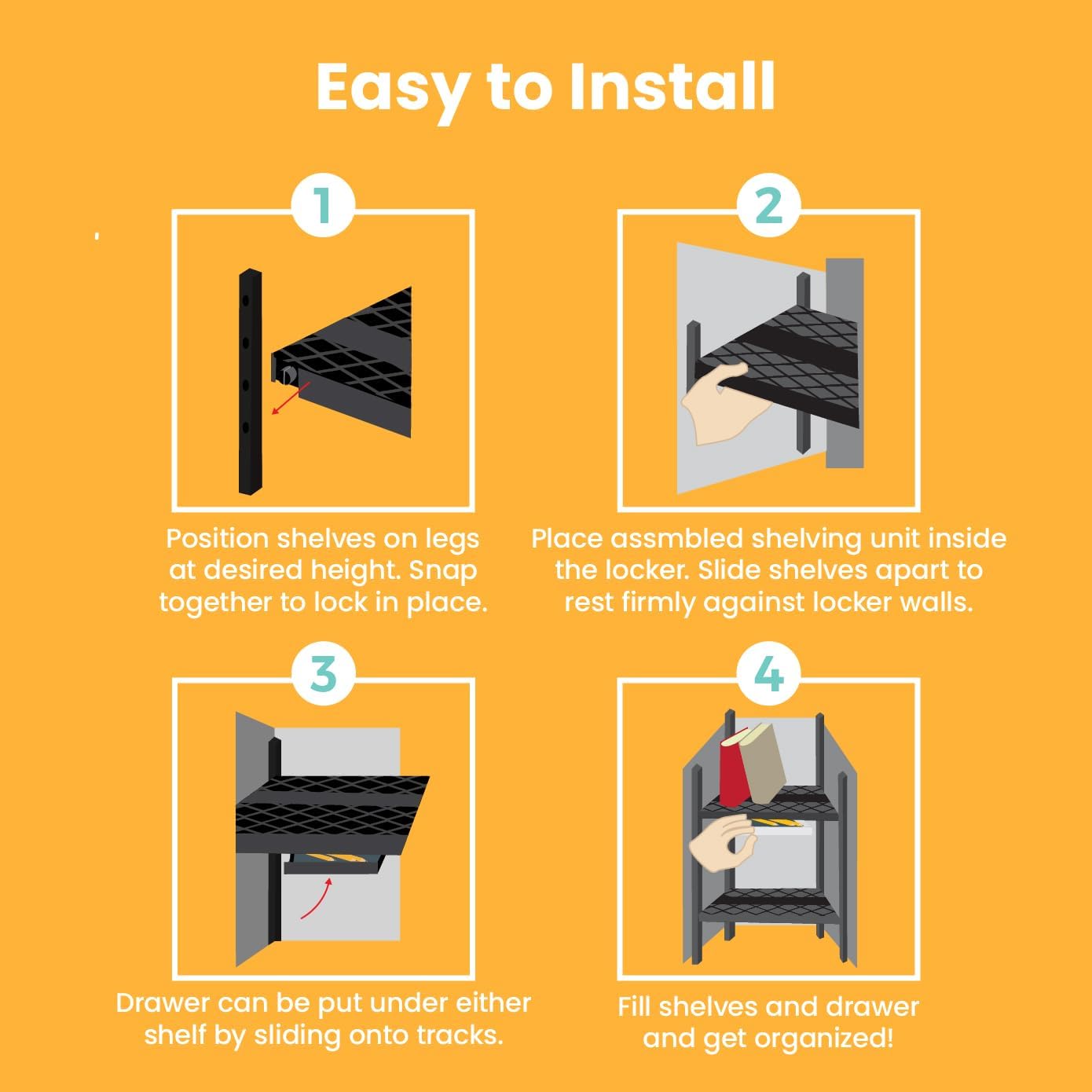 Detalle de LockerMate Double Locker Shelf