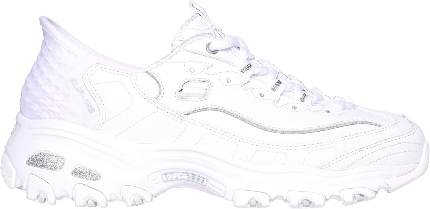 Detalle de SKECHERS スリップインズ:ディーライツ 150031 レディーススニーカー 本革・メッシュ・クッションインソール