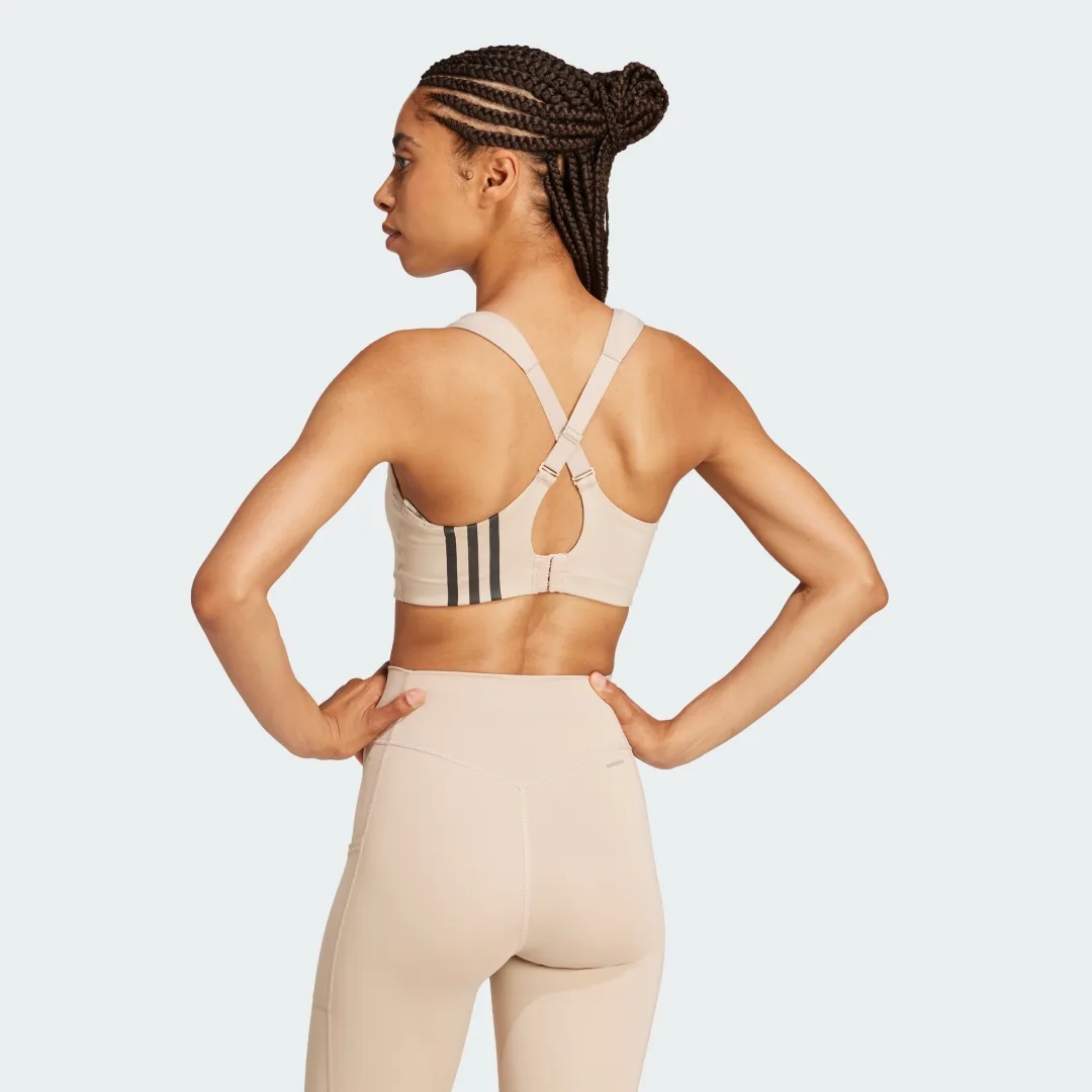 Detalle de Sujetador TLRD Impact Training High-Support de Adidas: soporte para entrenos intensos