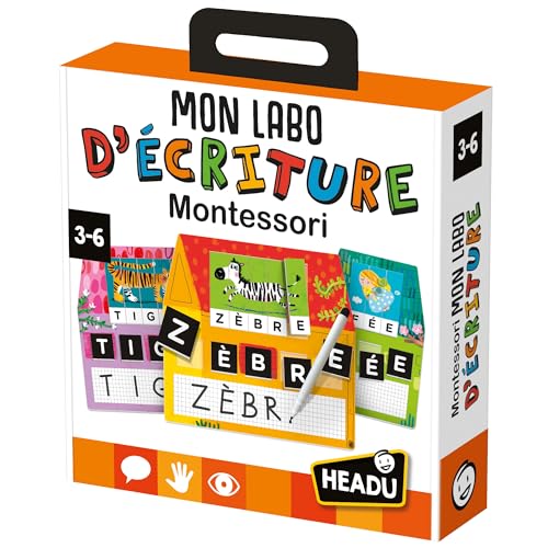 Detalle de HEADU - Mon Labo D'Écriture Montessori: Je Lis et J'Écris avec Trois Méthodes Amusantes