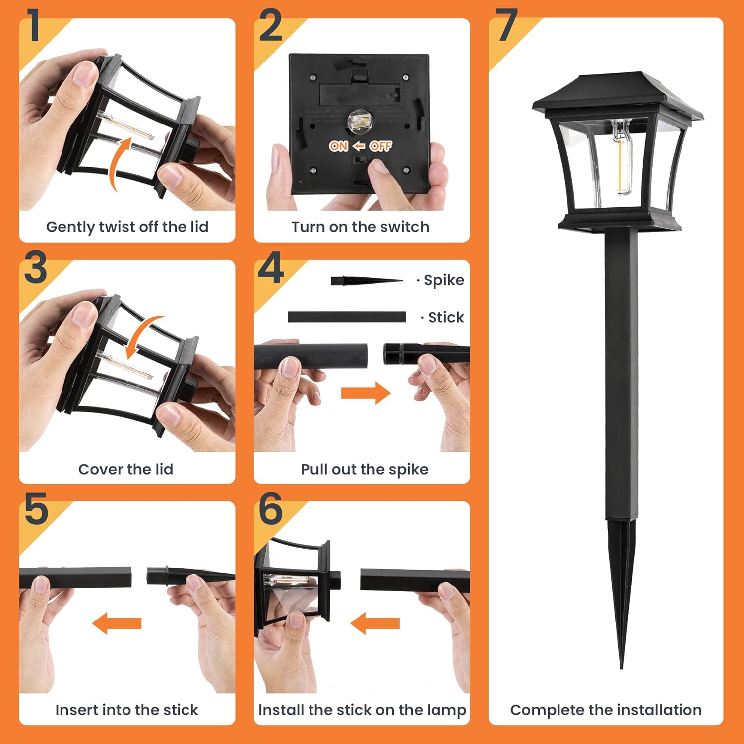 Detalle de GIGALUMI Solar Pathway Lights 12 Pack review