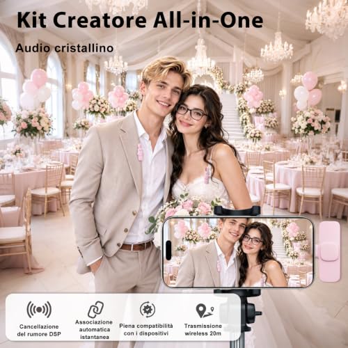 Thumbnail 1 de Uewpv 2026 Microfono lavalier wireless rosa – guida all’acquisto