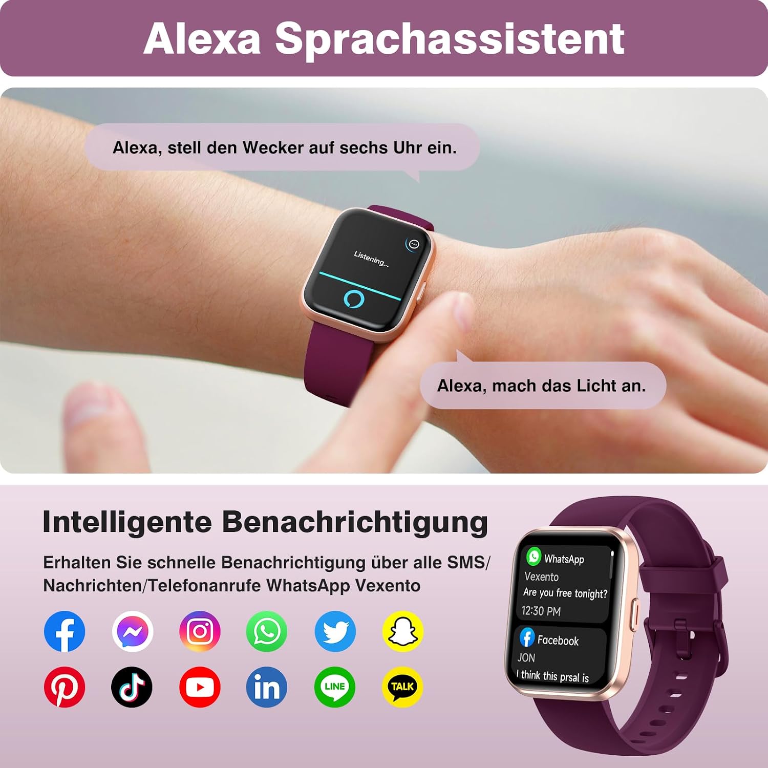 Thumbnail 3 de Fitpolo Reloj Inteligente 1,8" con Alexa