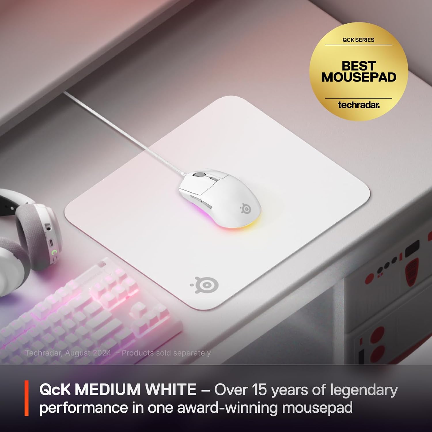 Thumbnail 1 de SteelSeries QcK Medium 320x270 White