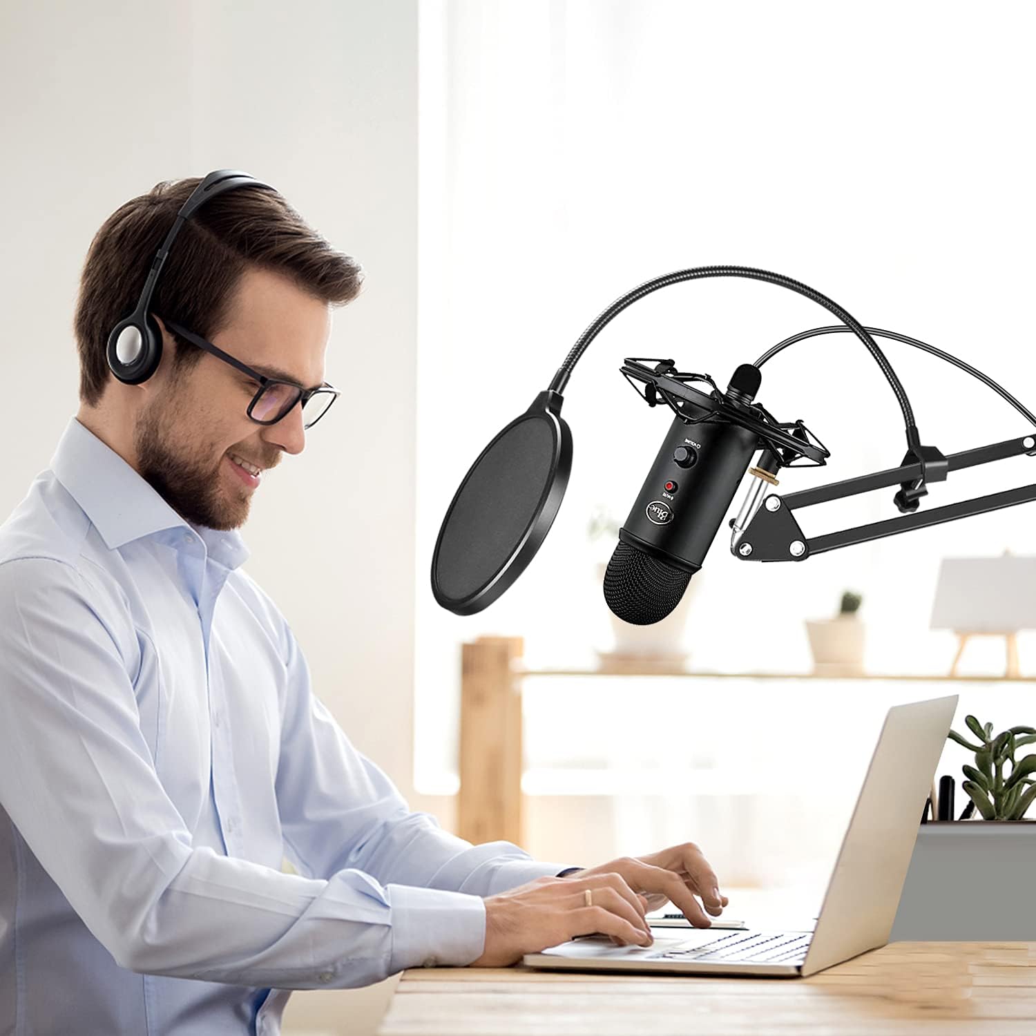 Thumbnail 6 de Aokeo AK-35 desk microphone boom arm with scissor arm design (for Blue Yeti, Snowball, QuadCast, Wave and more)