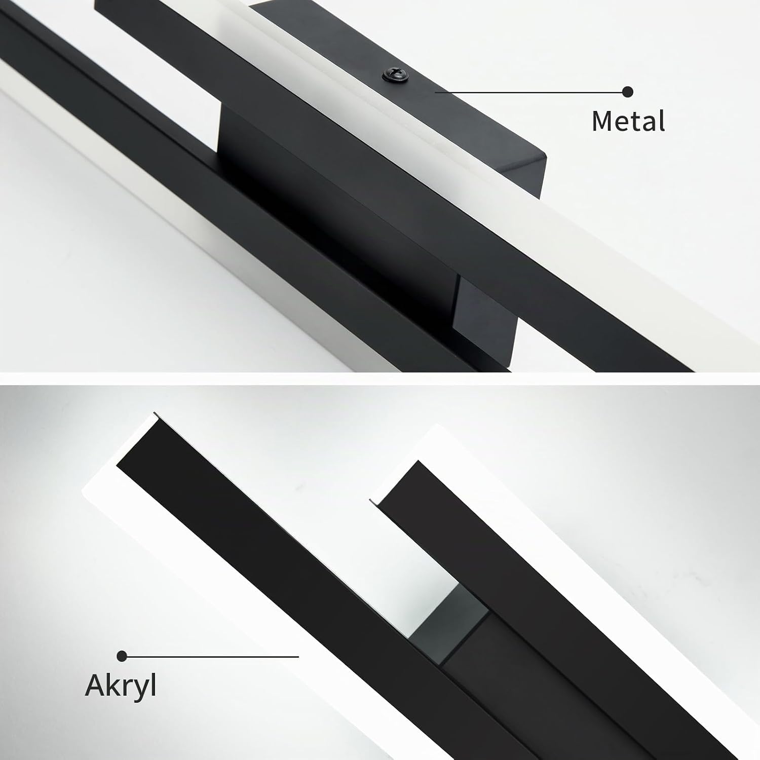 Detalle de Riserva 30924009 kinkiet LED 16 W, 1800 lm, 6500 K, czarny, 40 cm