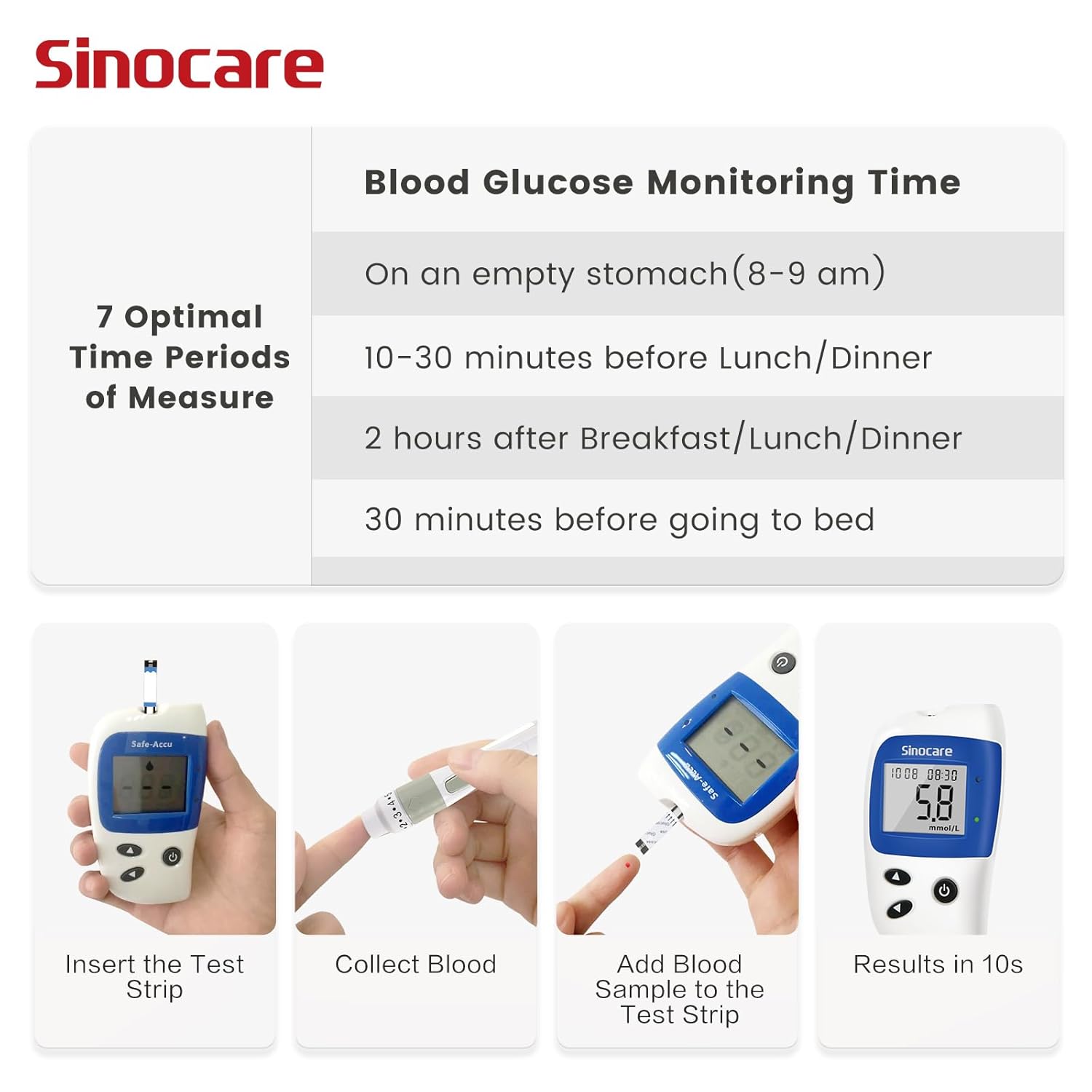 Thumbnail 3 de Sinocare Safe-Accu2 test strips 100 pack