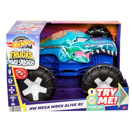 Thumbnail 6 de Hot Wheels Monster Trucks Mega-Wrex Alive RC – 1:15 Scale with Interactive Lights, Sounds and Three Play Modes