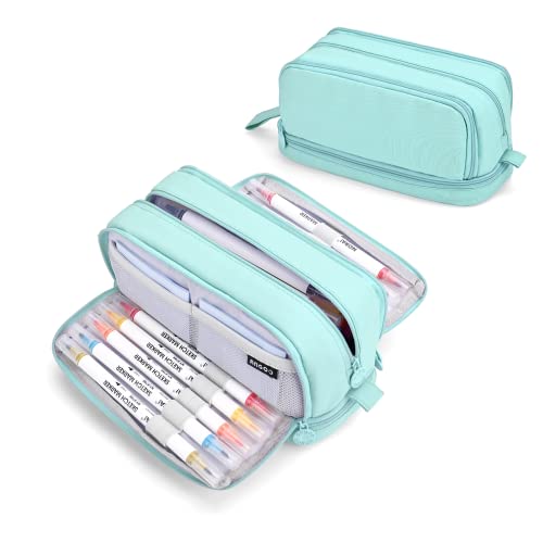 Detalle de Sciphylia Trousse Scolaire Grande Capacité : organisation et polyvalence en Vert Clair