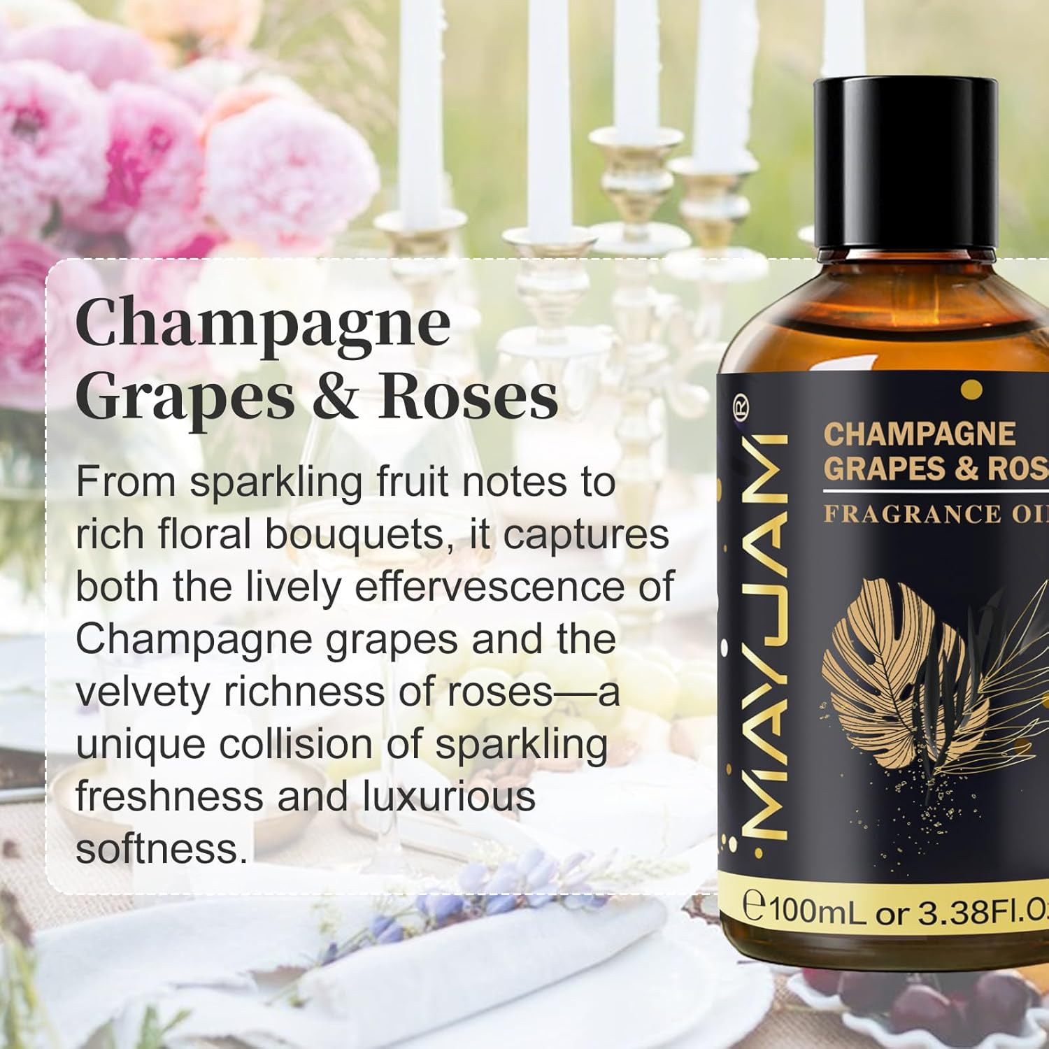 Thumbnail 6 de MAYJAM Champagne Grapes & Roses 100ML fragrance oil