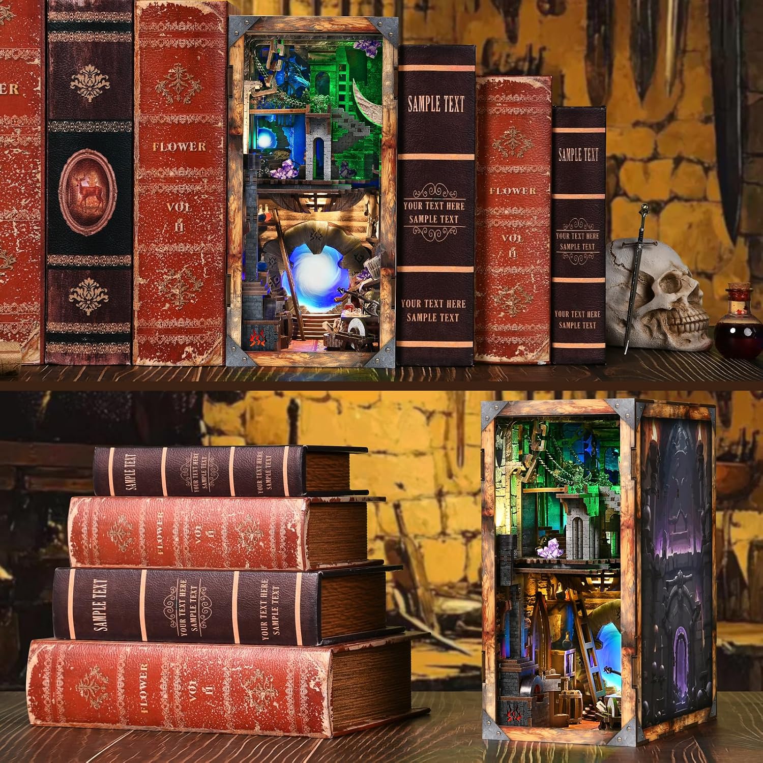 Thumbnail 5 de MiniCity Book Nook Kit di Blade and Magic: il tuo diorama in miniatura in legno 3D per casa delle bambole