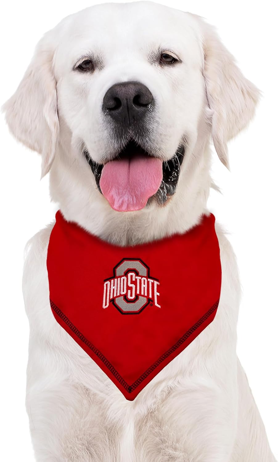 Detalle de NCAA Ohio State Buckeyes Tie Bandana (Large/x-Large) for Dogs & Cats