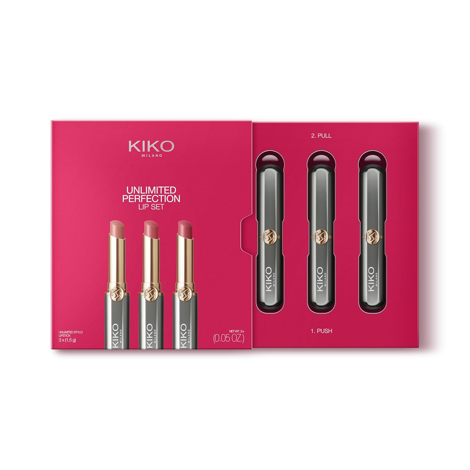 Thumbnail 3 de KIKO Milano Unlimited Perfection Lip Set 01 – Lip-Set mit 3 nicht abfärbenden Creme-Lippenstiften