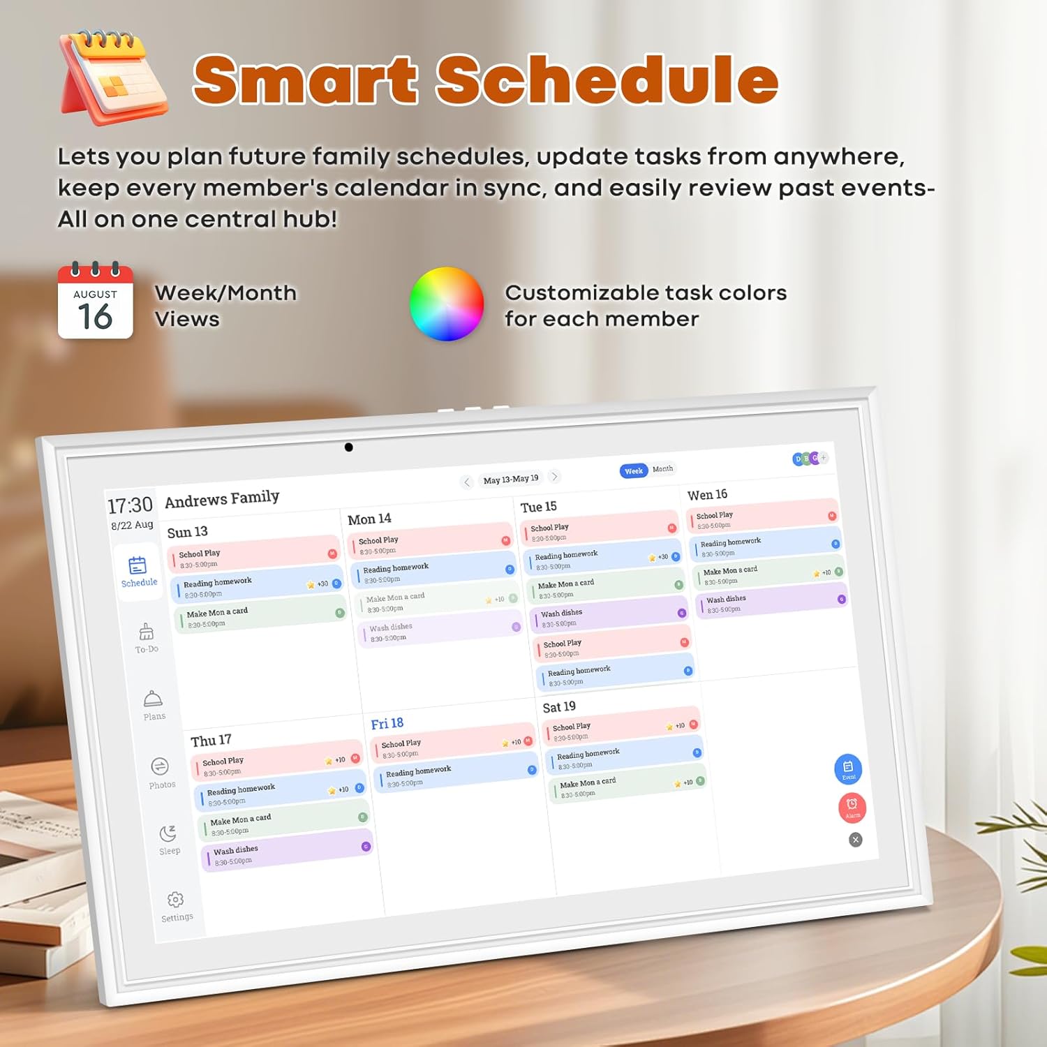 Detalle 2 de Hesmor 15.6" Digital Calendar 32GB