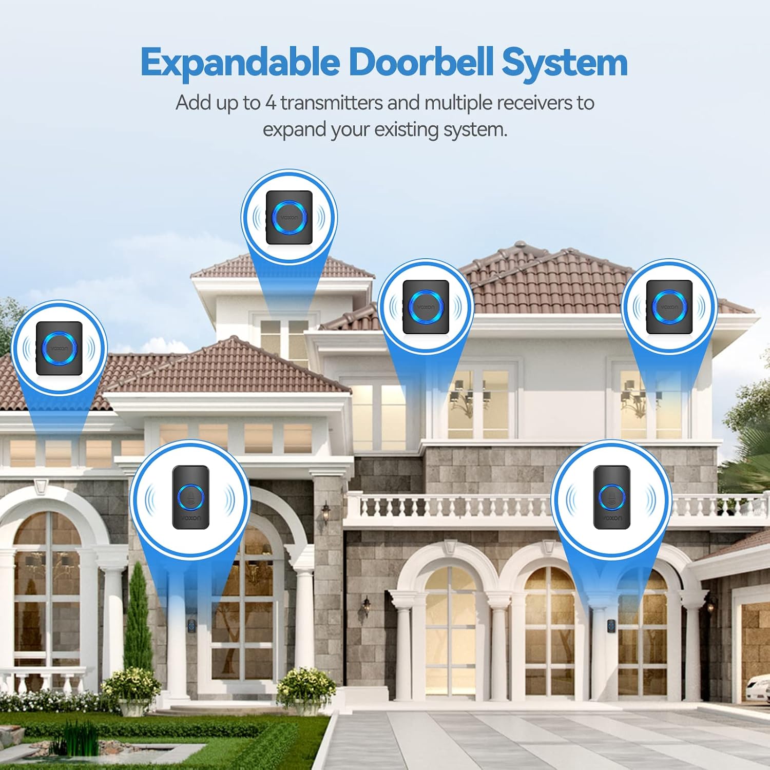 Thumbnail 4 de VOXON Wireless Doorbell 1300 ft range ๐