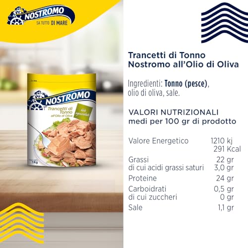 Thumbnail 1 de Nostromo Trancetti di Tonno all'Olio di Oliva in busta da 1 kg – Pronto all’uso, sgocciolato