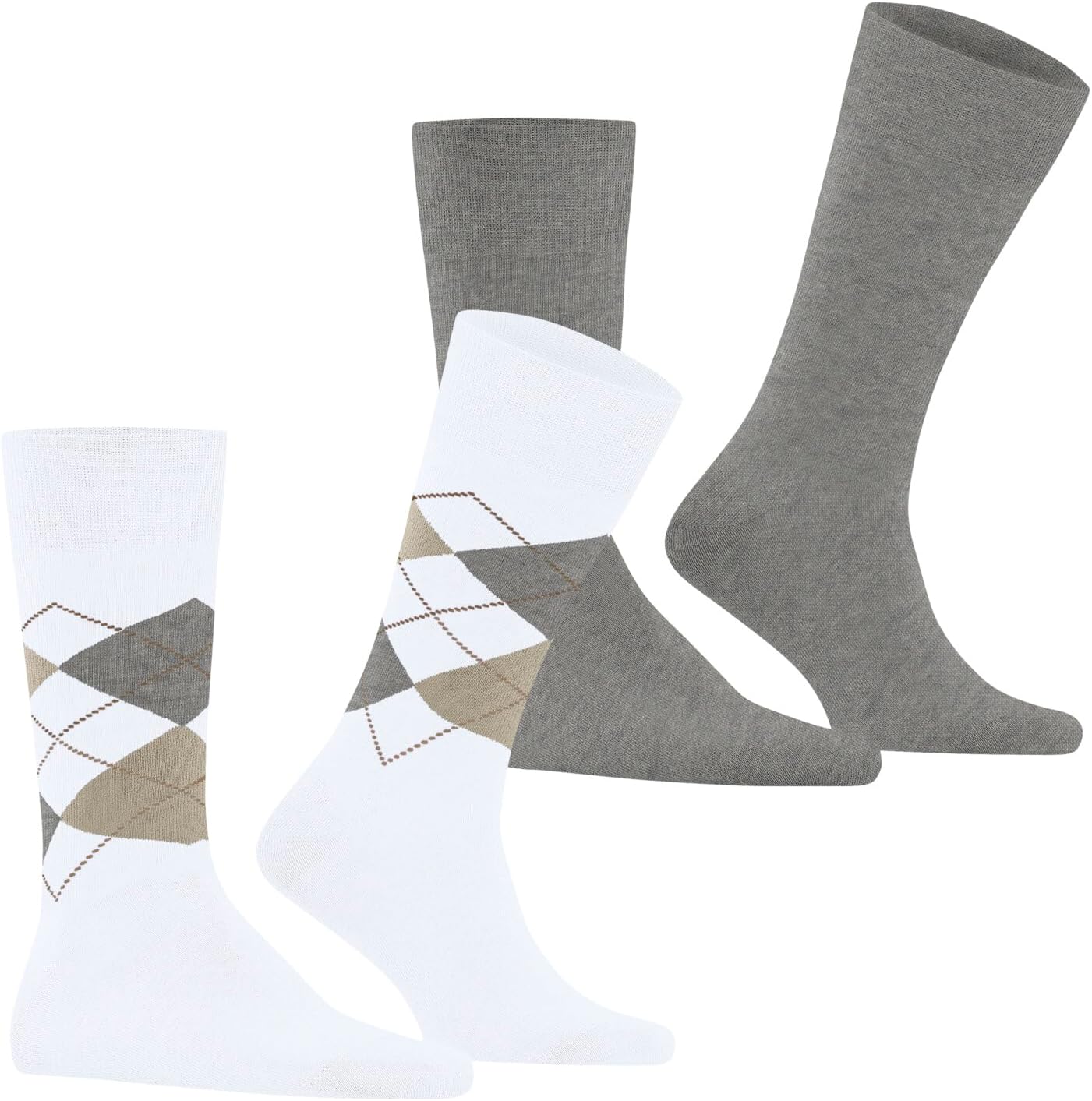 Thumbnail 2 de Burlington Homme Everyday Argyle Mix 2-Pack – Chaussettes respirantes en coton renforcées