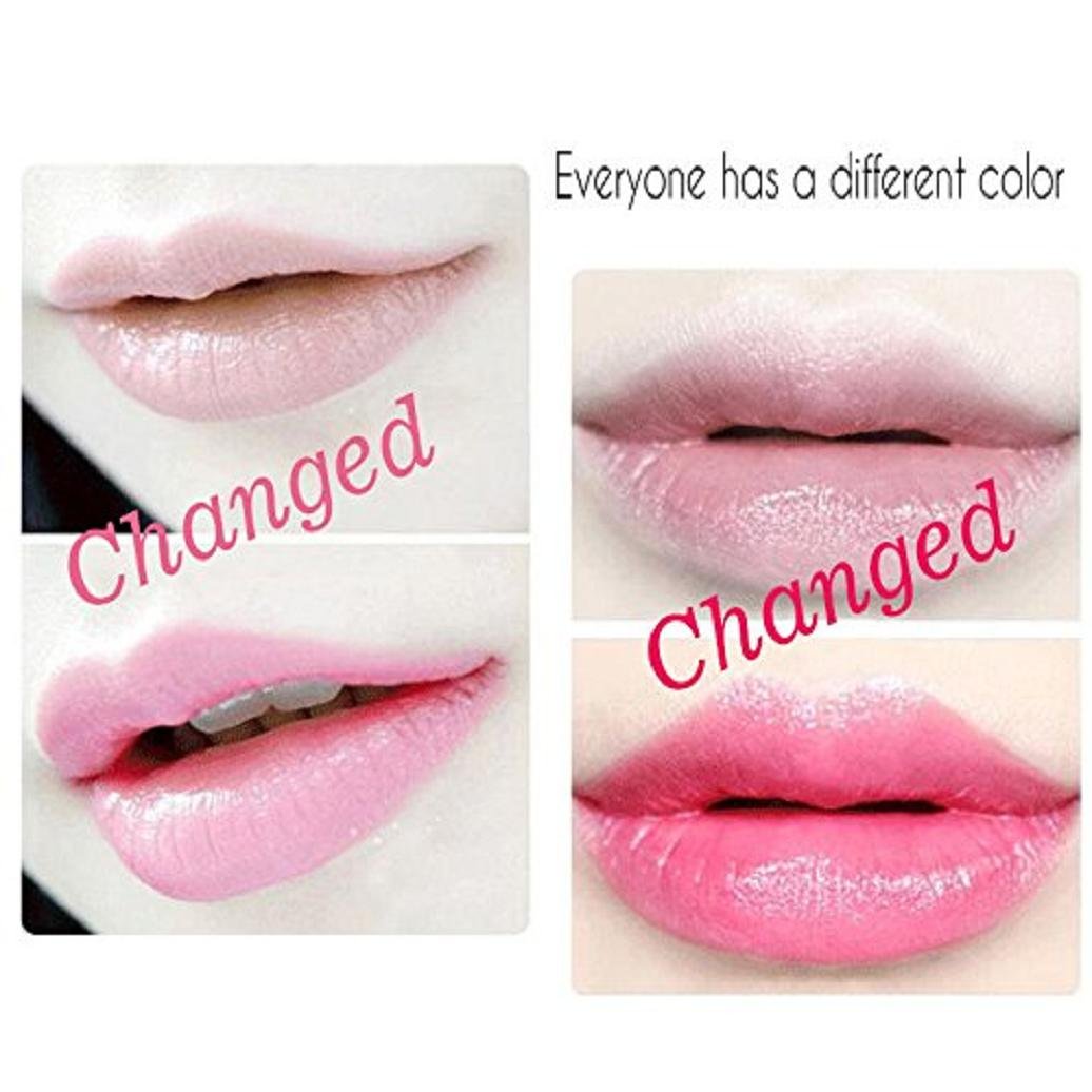 Detalle de firstfly Pack of 6 Crystal Flower Jelly Lipstick (Pink) — pH-Adjustive Temperature Color-Change Balm & Gloss