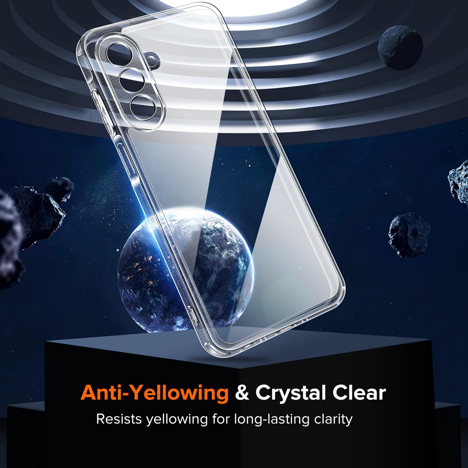 Detalle de ivoler Samsung Galaxy A26 5G clear case with 2 glass protectors