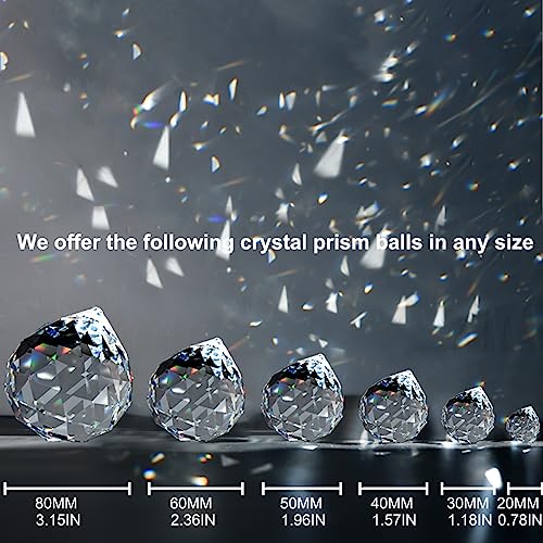 Thumbnail 2 de MerryNine 20Pack Kristallkugelprismen 20 mm – Regenbogen-Sonnenfänger aus K9 Kristall, Clear