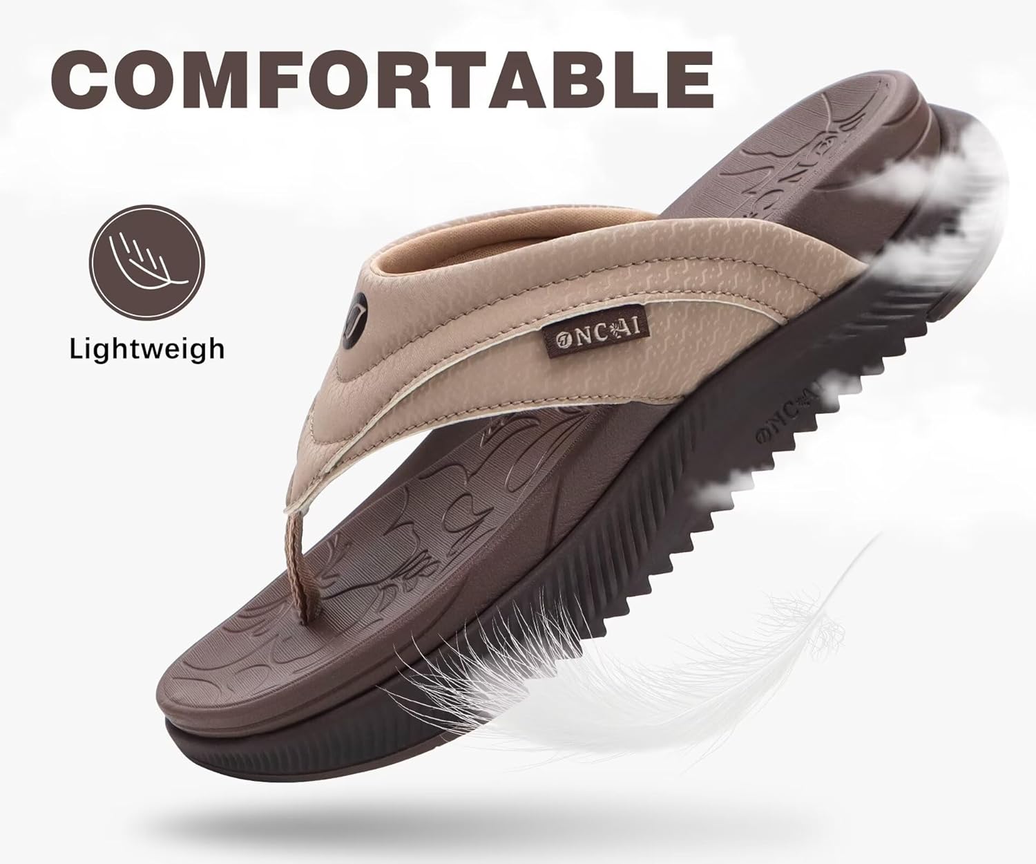 Thumbnail 4 de ONCAI Women's Orthotic Cushion Flip Flops: Arch Support, Deep Heel Cup, and Recovery Comfort