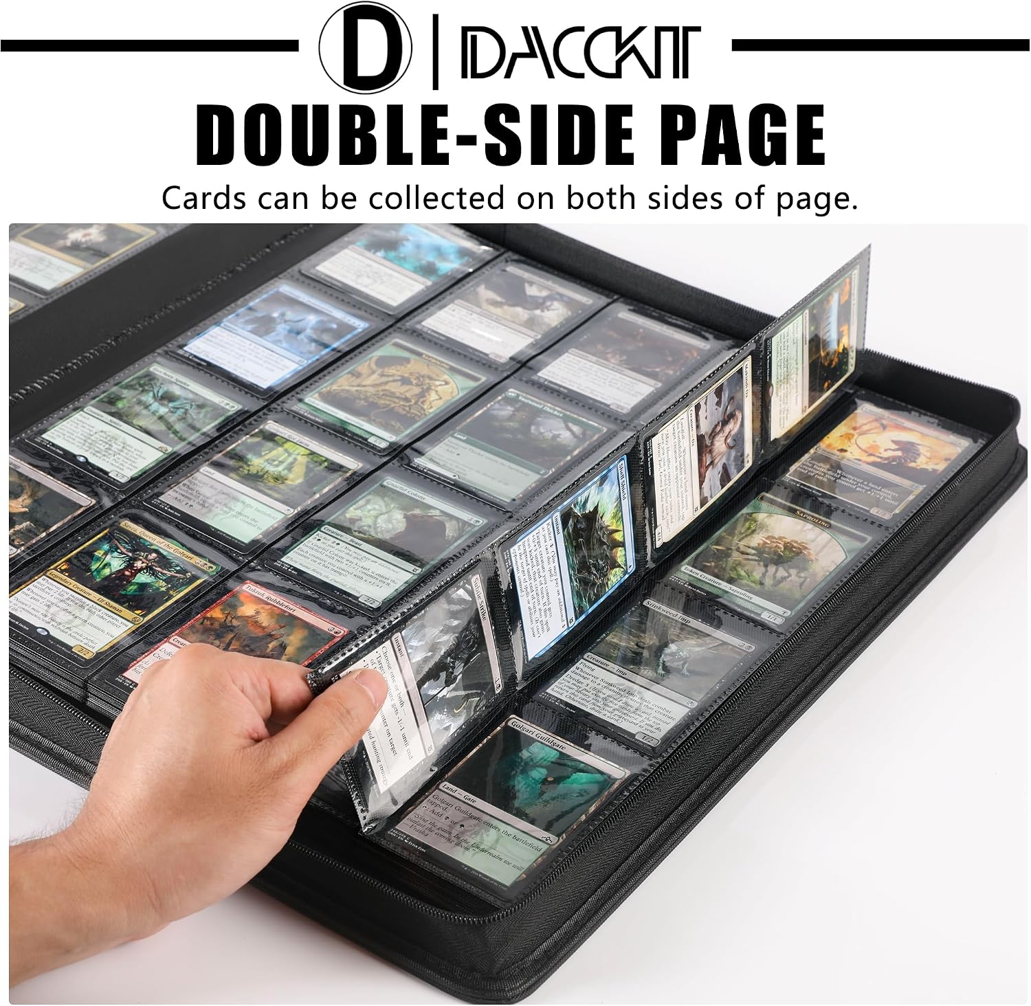 Detalle 2 de Premium Card Binder 20 Pocket (Model A, Classic Black) – Holds 2000 Cards
