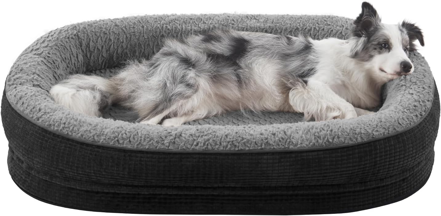 Detalle de Pawk Orthopädisches Hundebett für mittelgroße Hunde – 360° Polsterung, Memory Foam, wasserdicht und waschbar