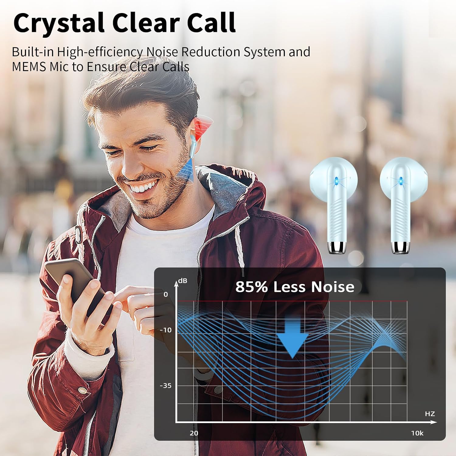 Thumbnail 4 de J55 Bluetooth Kopfhörer In‑Ear 48H Akku