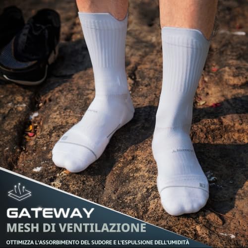 Detalle de Rahhint Coolmax Compressione 3 Paia Calzini Running Uomo: comfort, supporto e resistenza alle vesciche