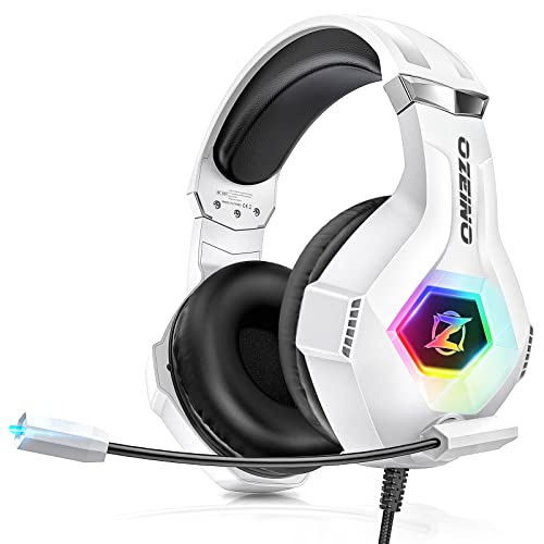 Detalle de Ozeino Gaming Headset with 7.1 Surround Sound and Noise-Canceling Mic