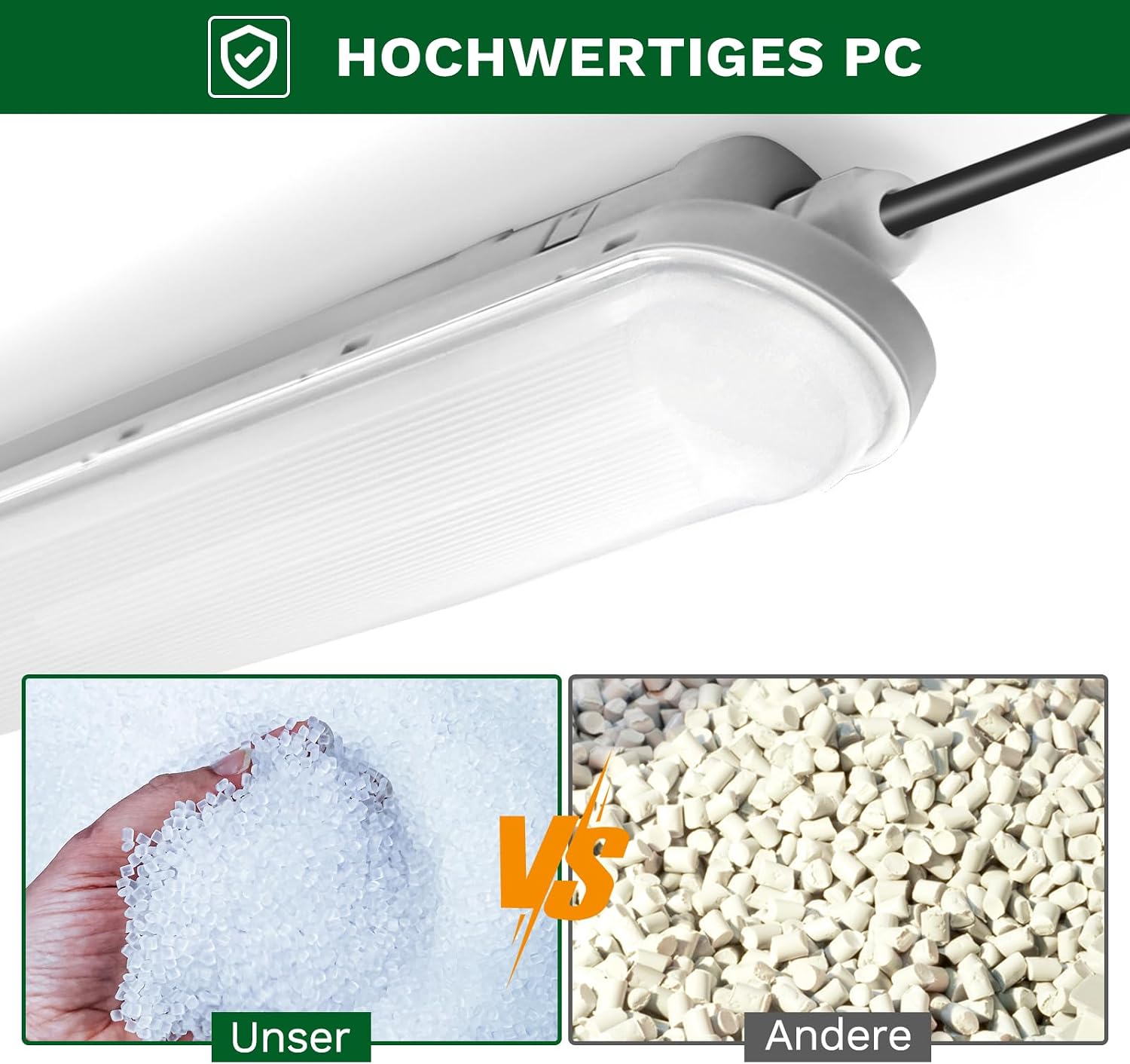 Detalle 2 de TONFFI 150CM LED Feuchtraumleuchte 7500LM