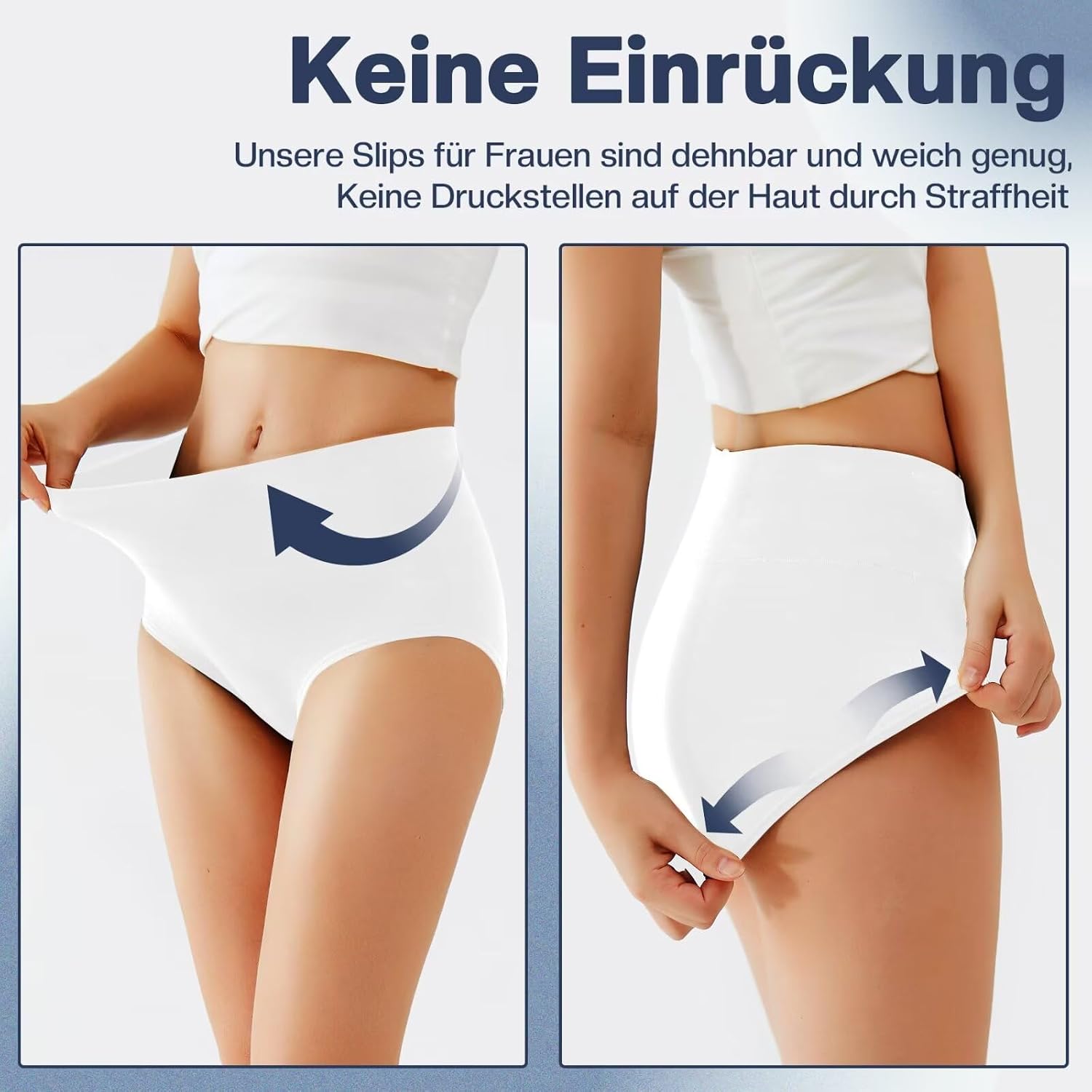 Detalle de TUUHAW Damen-Unterhosen 5er Pack Slip – Miederhose mit hohem Bund aus Baumwolle