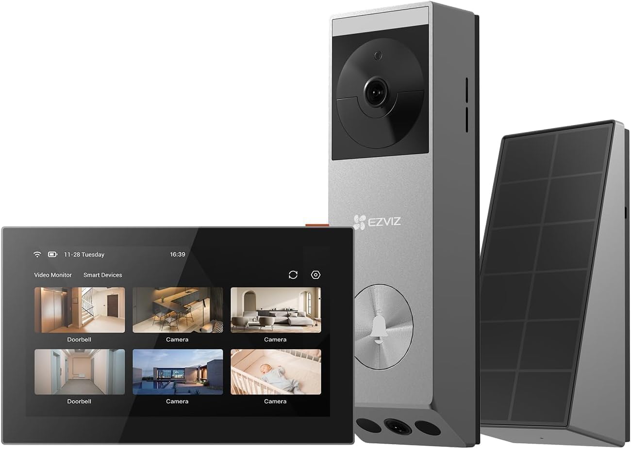 Detalle de EZVIZ Kabellose Türklingel EP3x mit Smart-Display SD7, 2K/2MP & Doppellinse – Personen-/Paketerkennung
