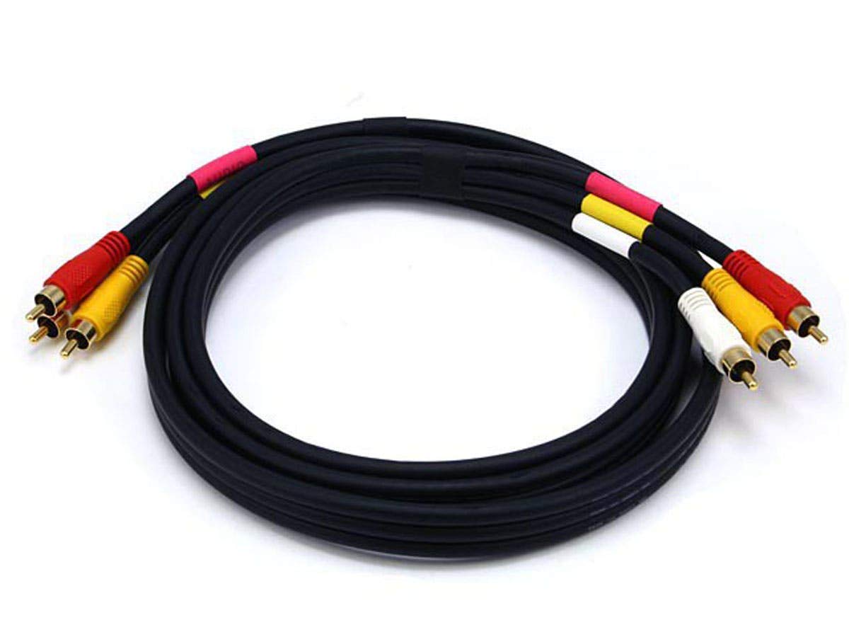 Thumbnail 3 de Monoprice 100126 25ft Triple RCA Dubbing Cable