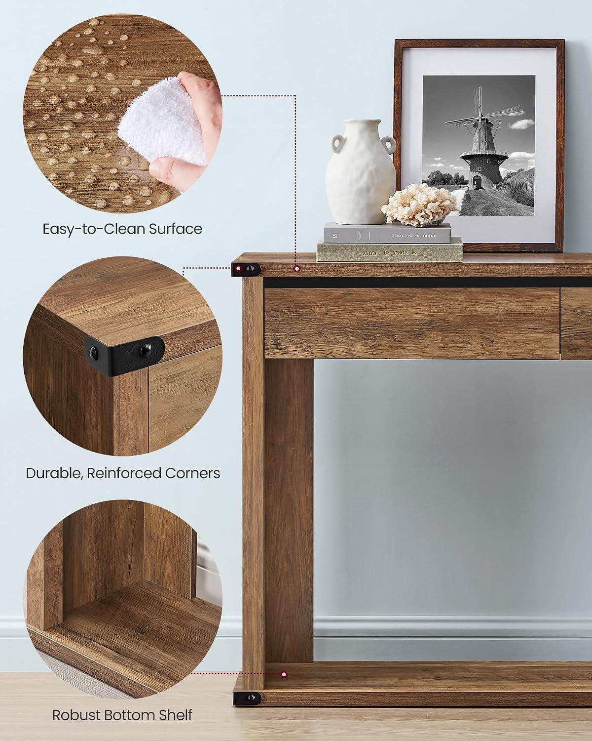 Detalle 2 de VASAGLE Console Table, 47.2-Inch