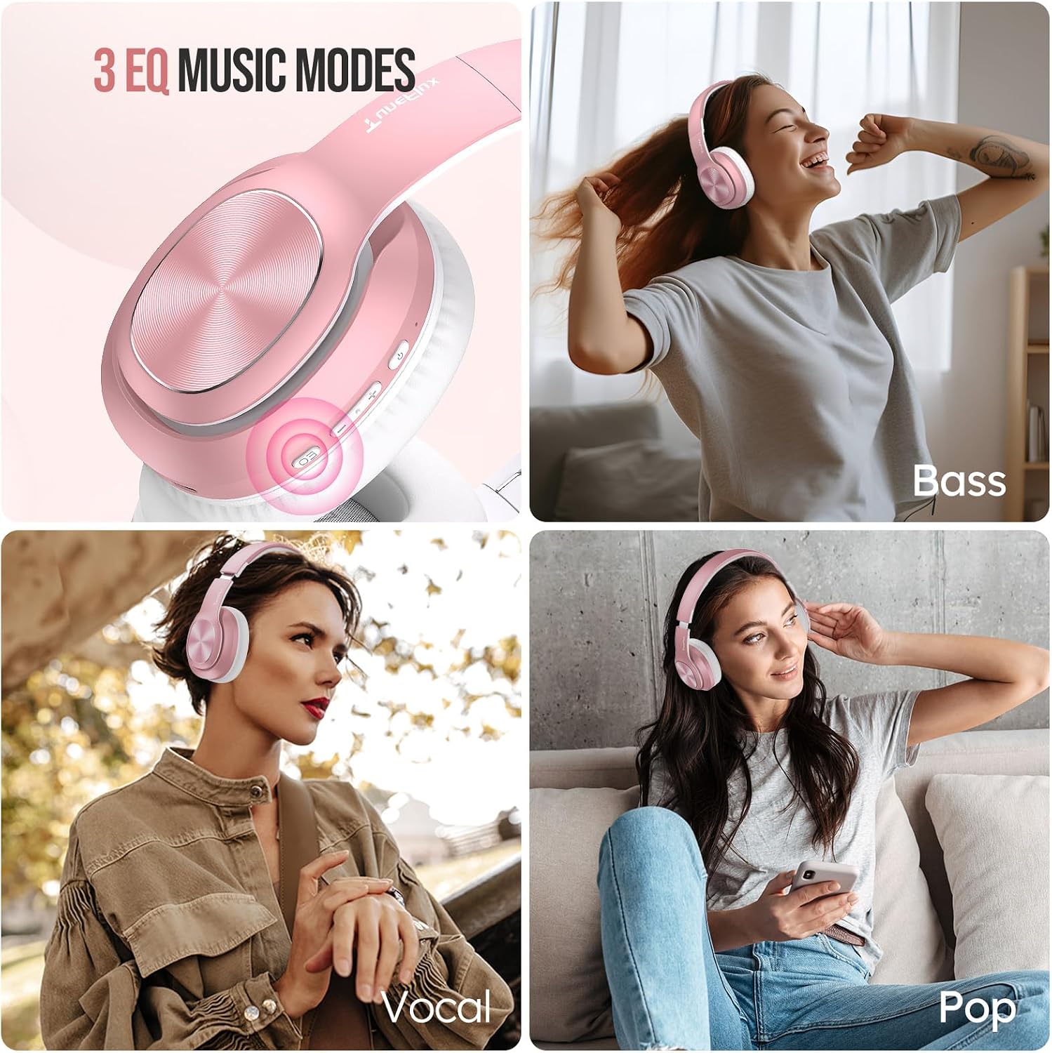 Detalle 2 de TuneFlux Wireless Headphones 80H playtime