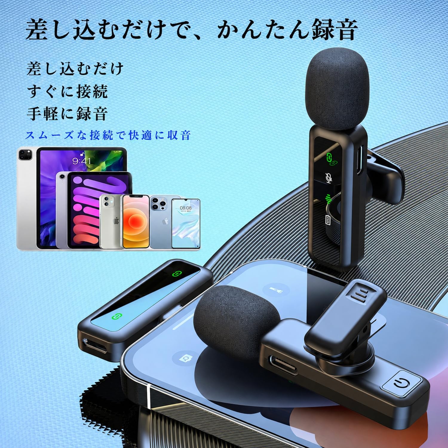 Detalle de XIXIXIAXIA Micro Cravate sans Fil – Microphone discret avec réduction du bruit pour iPhone, Android et PC