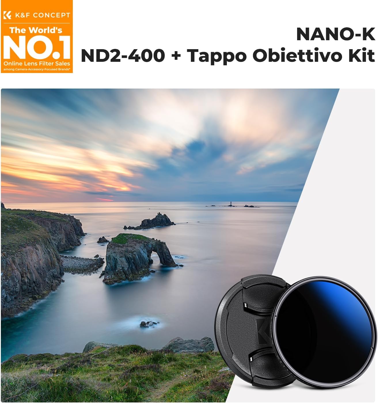 Detalle 2 de K&F CONCEPT Nano-Klear 46mm Filtro ND Variabile 1-9 Stop