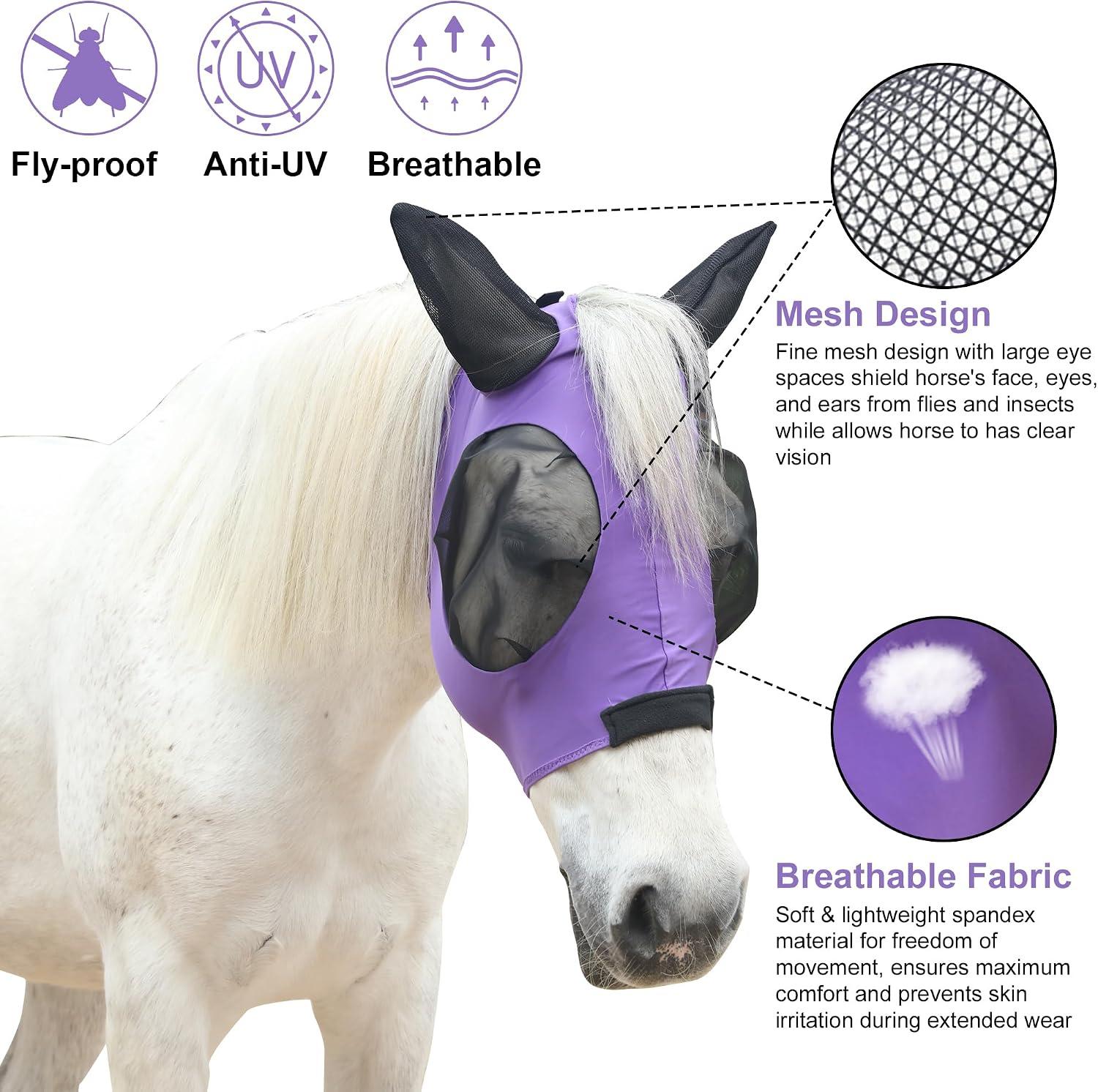 Detalle 2 de TARFEPA Horse Fly Mask, Full