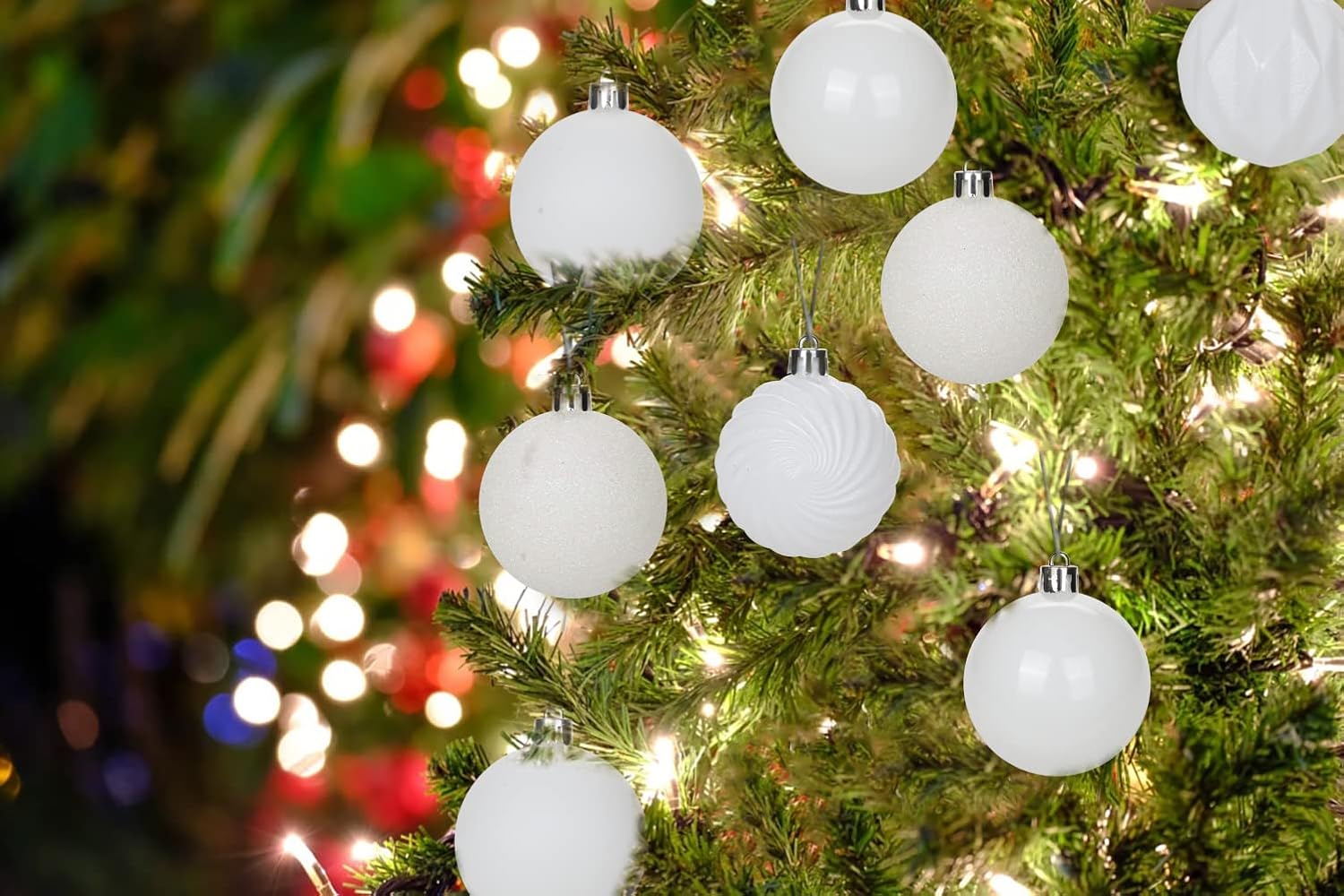 Detalle 1 de Oairse Pearl-White baubles 6cm, 30 pcs