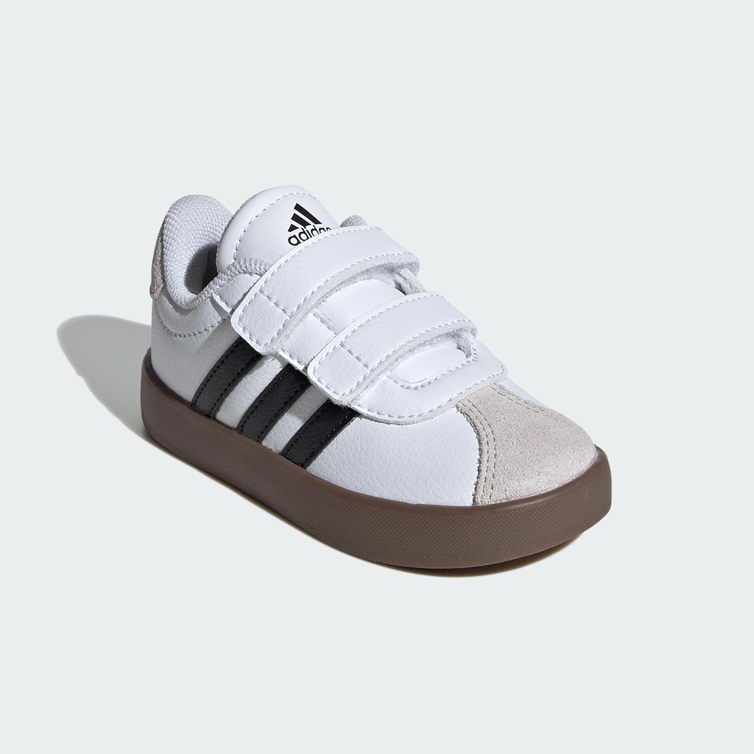 Detalle de adidas Mixte Enfant VL Court 3.0 Shoes – Cloud White/Core Black/Grey One, 27 EU