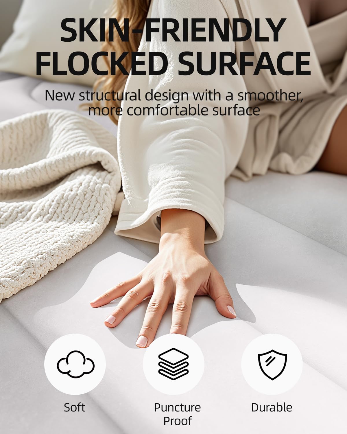 Thumbnail 3 de CHILLSUN 2026 Upgraded Full Air Mattress with Built-In Pump (18" Raised)