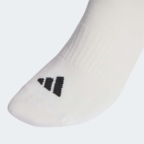 Detalle 2 de adidas Mixte 3Stripes Cushioned Sportswear Crew Socks – Pack de 3 paires, blanc/Noir/Noir, taille 34-36