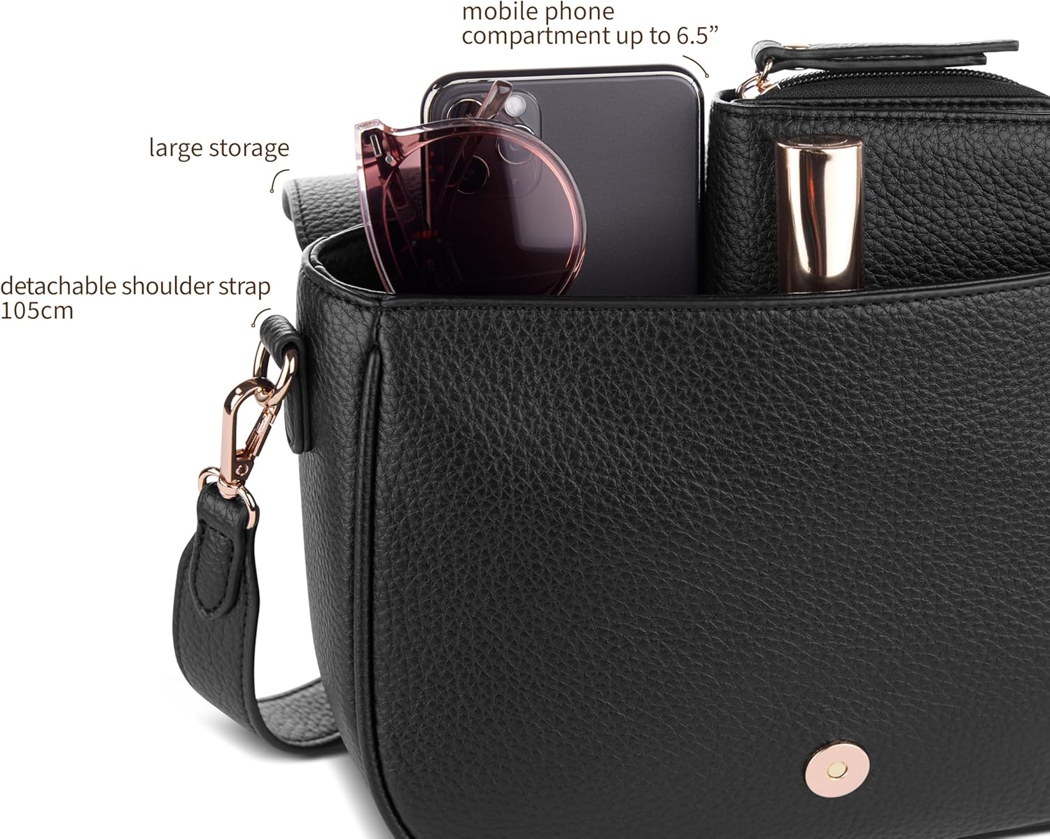 Thumbnail 4 de Bugatti Elina Schultertasche aus Kunstleder – Größe M, Damen-Handtasche